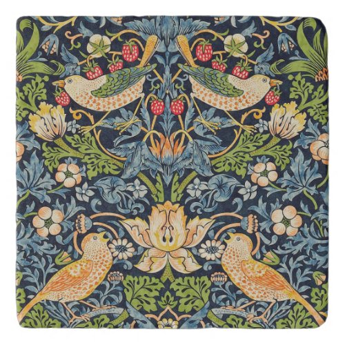 William Morris Strawberry Thief Floral Pattern Trivet