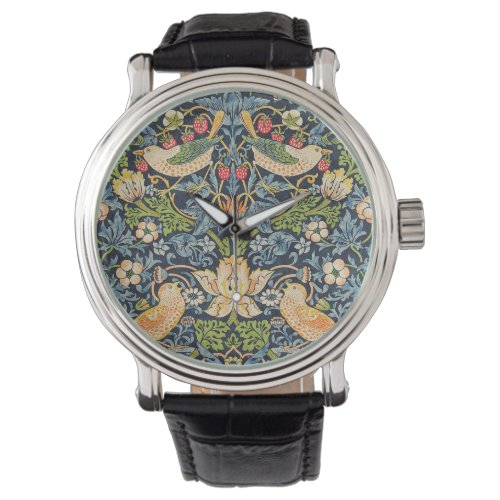 William Morris Strawberry Thief Floral Pattern Watch