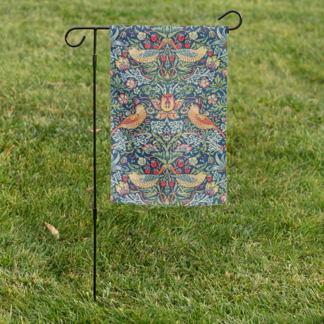 William Morris - Strawberry Thief Garden Flag (In SItu)