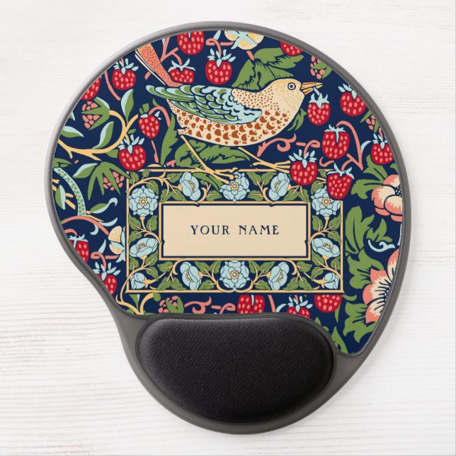 William Morris Strawberry Thief Gel Mouse Pad (Front)