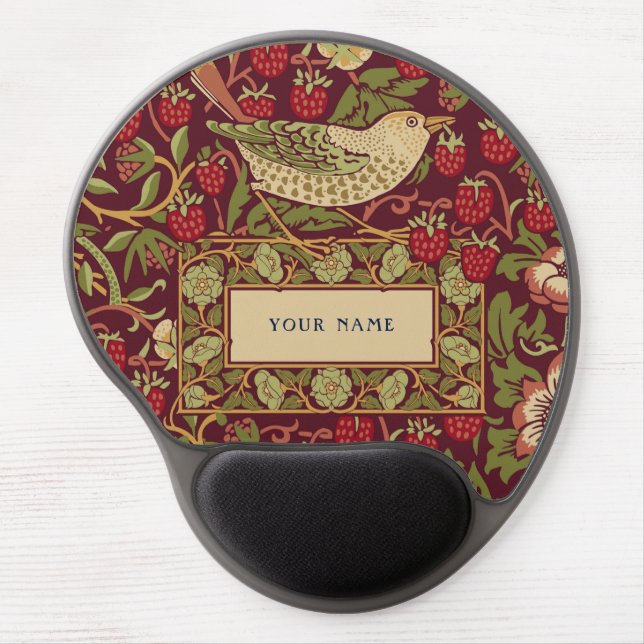 William Morris Strawberry Thief Gel Mouse Pad (Front)