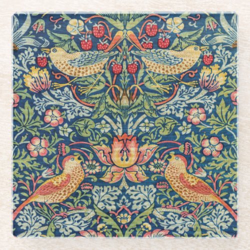 William Morris _ Strawberry Thief Glass Coaster