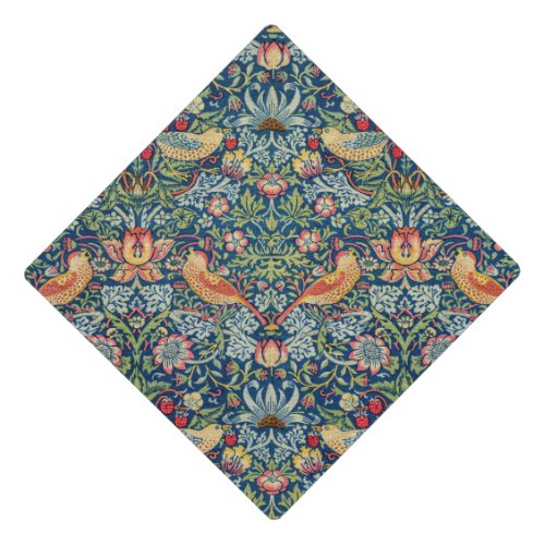 William Morris _ Strawberry Thief Graduation Cap Topper