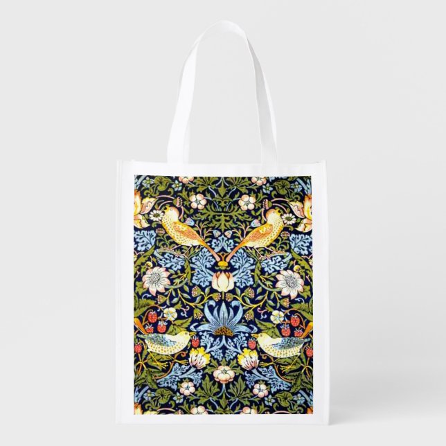 William Morris, Strawberry Thief, Grocery Bag (Front)