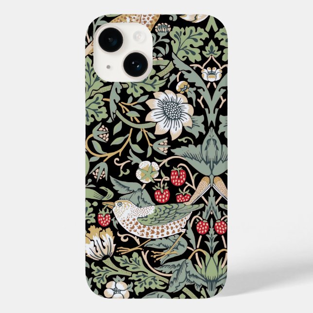 William Morris Strawberry Thief I Black Birds Case-Mate iPhone Case (Back)