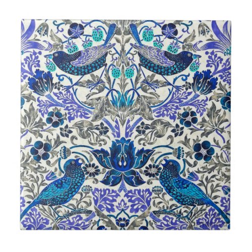 William Morris Strawberry Thief _ Inverted Ceramic Tile