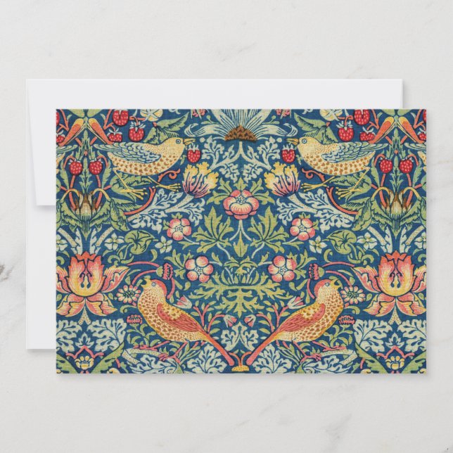 William Morris - Strawberry Thief Invitation (Front)