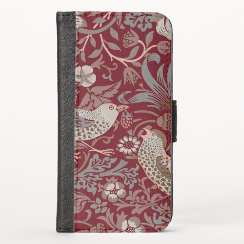 William Morris Strawberry Thief iPhone Wallet Case