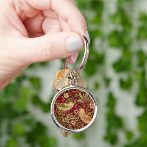 William Morris Strawberry Thief Keychain