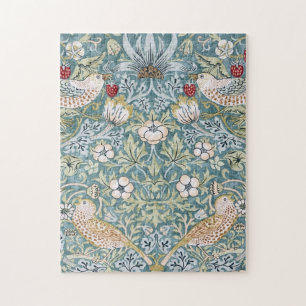 William Morris Strawberry Thief Light Design Jigsaw Puzzle