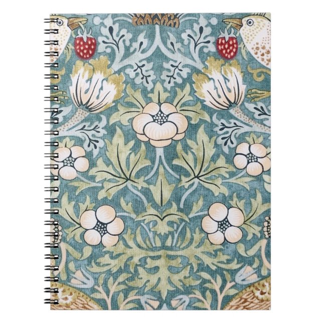 William Morris Strawberry Thief Light Design Notebook (Front)