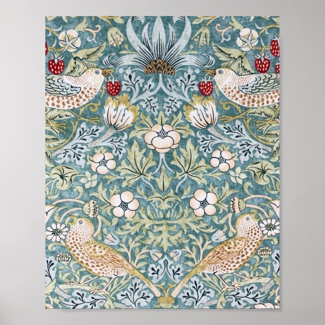 William Morris Strawberry Thief Light Design Poster (Front)