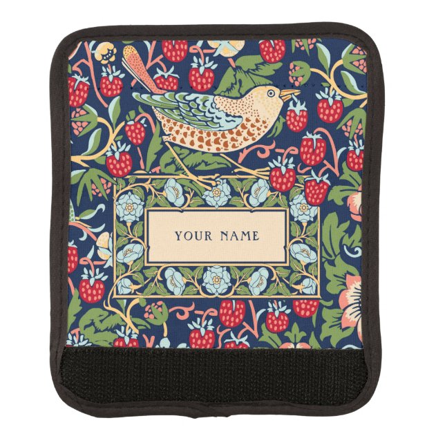 William Morris Strawberry Thief Luggage Handle Wrap (Front)