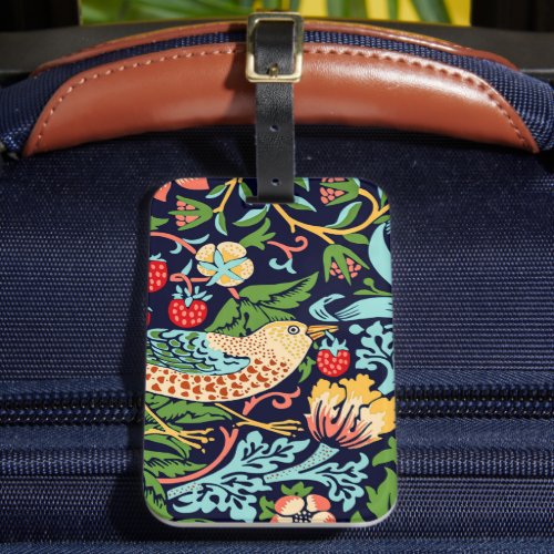 William Morris Strawberry Thief Luggage Tag