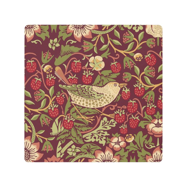 William Morris Strawberry Thief Metal Print (Front)