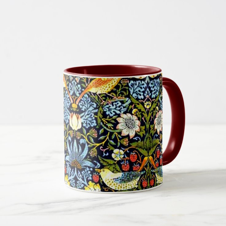 Portmeirion Strawberry Thief - Tazza da 0,35 l, Colore: Blu