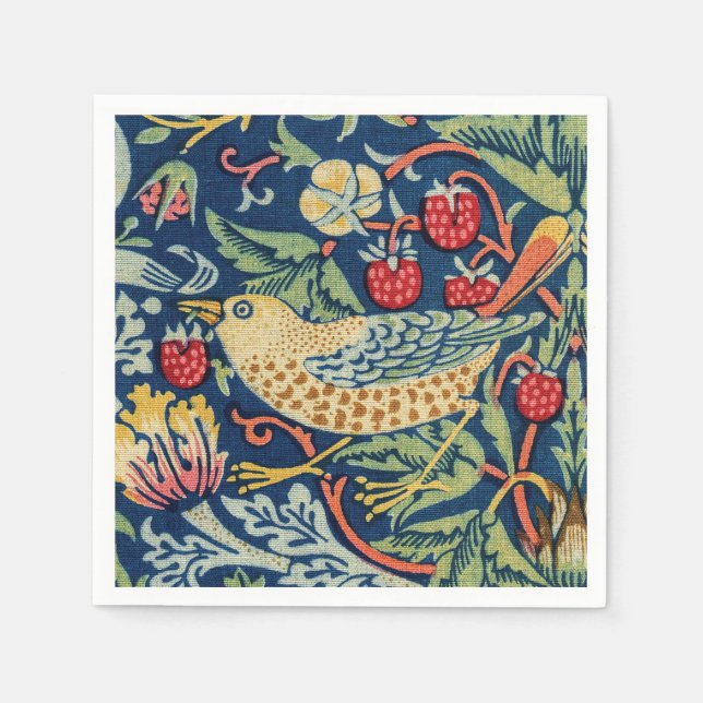 William Morris - Strawberry Thief Napkins (Front)
