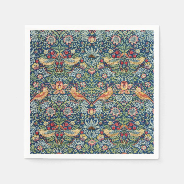 William Morris - Strawberry Thief Napkins (Front)