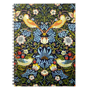 William Morris - Strawberry Thief,  Notebook