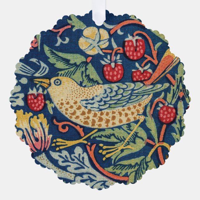 William Morris - Strawberry Thief Ornament Card (Front)