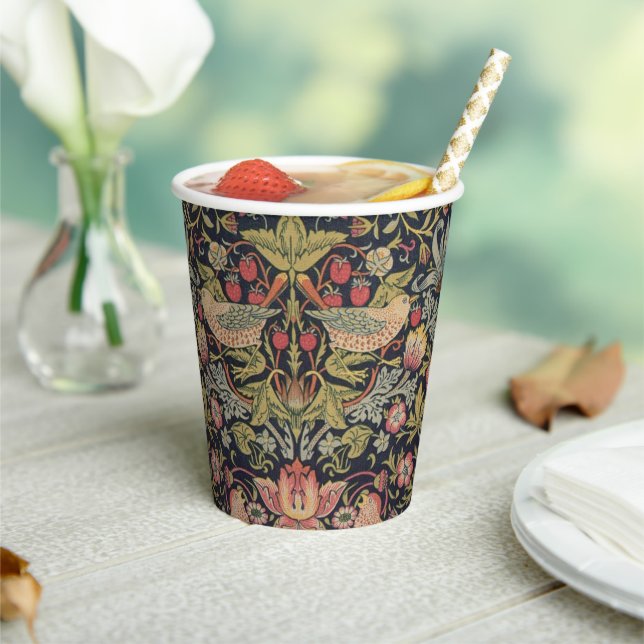William Morris Strawberry Thief  Paper Cups (Insitu)