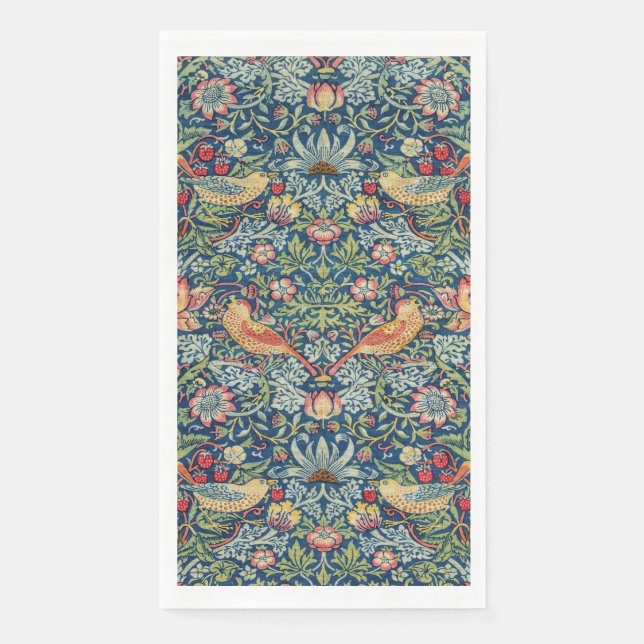 William Morris - Strawberry Thief Paper Guest Towels (Front)
