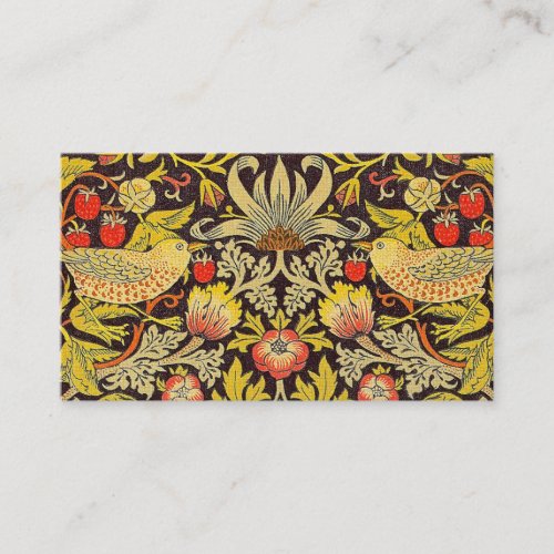 William Morris Strawberry Thief Pattern Business Card Template