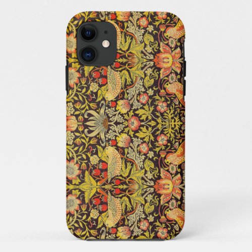 William Morris Strawberry Thief Pattern iPhone 11 Case