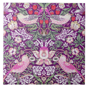 William Morris Strawberry Thief Pattern Ceramic Tile