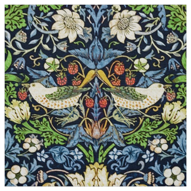 William Morris Strawberry Thief Pattern Fabric (Swatch)