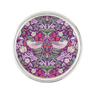 William Morris Strawberry Thief Pattern Lapel Pin