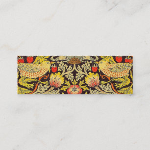 William Morris Strawberry Thief Pattern Mini Business Card