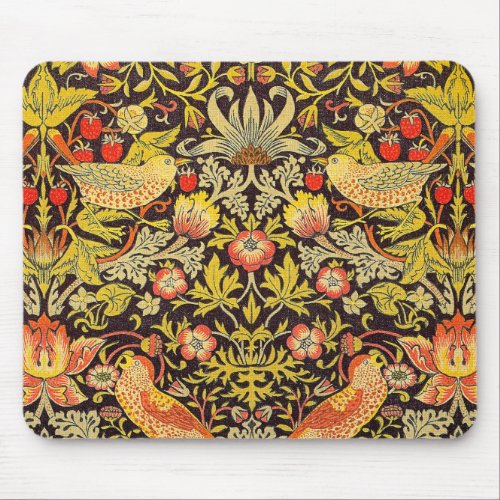 William Morris Strawberry Thief Pattern Mouse Pad