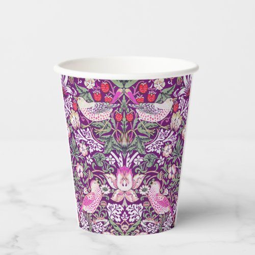 William Morris Strawberry Thief Pattern Paper Cups