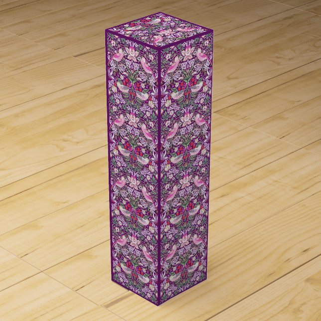 William Morris Strawberry Thief Pattern Wine Box (Front)