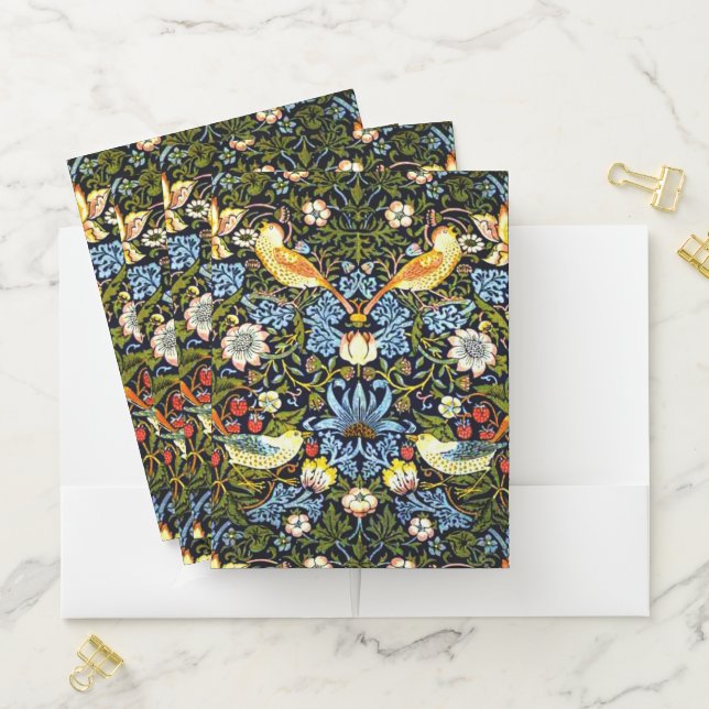 William Morris, Strawberry Thief Pocket Folder (In Situ)