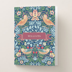 William Morris Strawberry Thief Pocket Folder