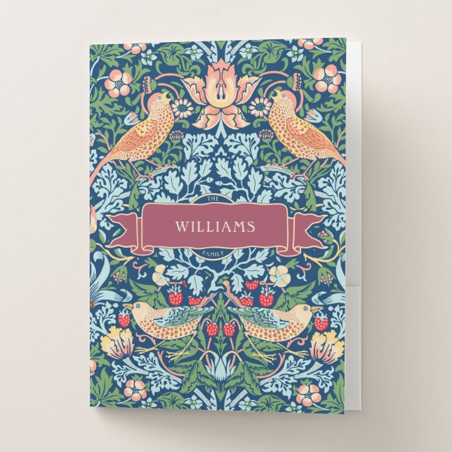 William Morris Strawberry Thief Pocket Folder (Front)