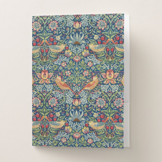 William Morris - Strawberry Thief Pocket Folder (Front)