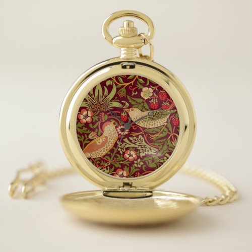 William Morris Strawberry Thief Pocket Watch