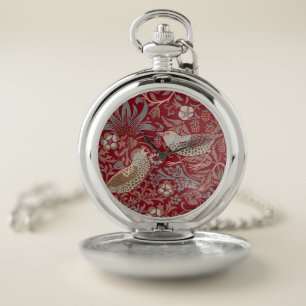 William Morris Strawberry Thief Pocket Watch