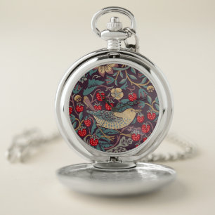 William Morris Strawberry Thief Pocket Watch