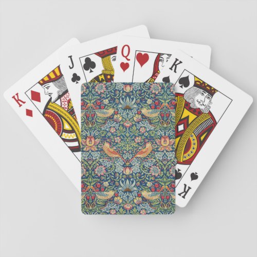 William Morris _ Strawberry Thief Poker Cards