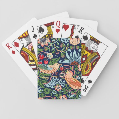 William Morris Strawberry Thief Poker Cards