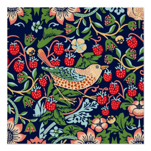 William Morris Strawberry Thief Poster