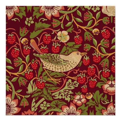 William Morris Strawberry Thief Poster