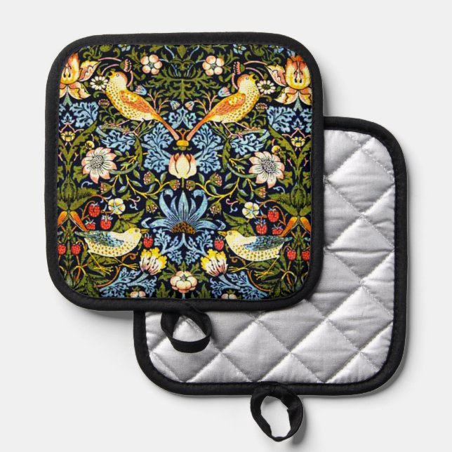 William Morris - Strawberry Thief Pot Holder (Front/Back)