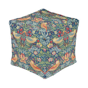 William Morris - Strawberry Thief Pouf