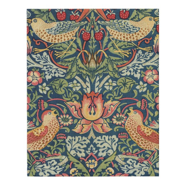 William Morris Strawberry Thief Restored Version Faux Canvas Print (Front)