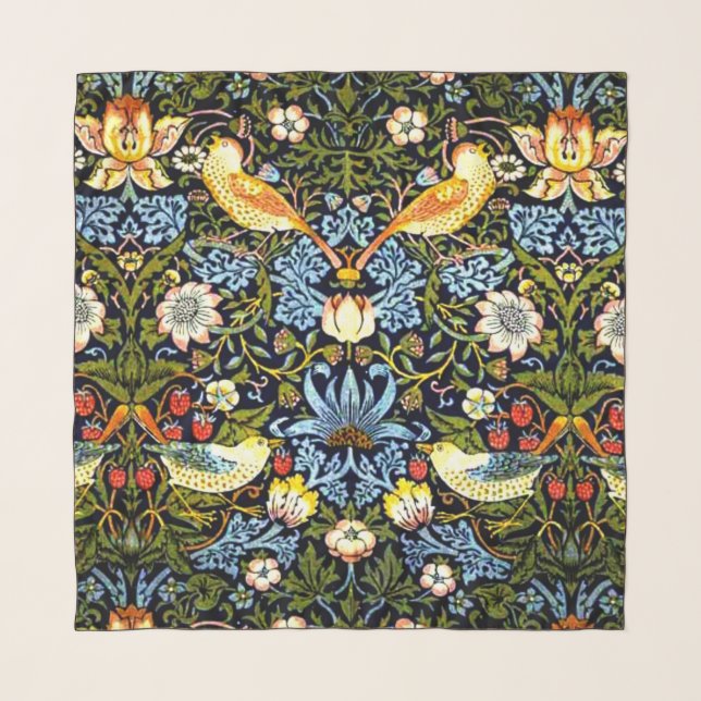 William Morris, Strawberry Thief, Scarf (Front)